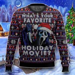 HOLIDAY SCREAM, Ghostface Christmas Ugly Sweater Impressive Gift Product Photo 1