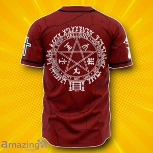 Hooktab 3D Printed Alucard Eyes Hellsing Men’s Short Sleeve Baseball Jersey Unique Gift Product Photo 2