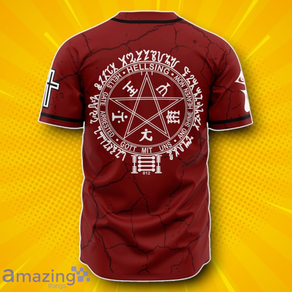 Hooktab 3D Printed Alucard Eyes Hellsing Men’s Short Sleeve Baseball Jersey Unique Gift image Hooktab 3D Printed Alucard Eyes Hellsing Men’s Short Sleeve Baseball Jersey Unique Gift Product Photo 2