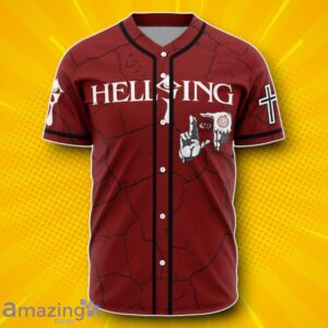 Hooktab 3D Printed Alucard Eyes Hellsing Men’s Short Sleeve Baseball Jersey Unique Gift Product Photo 1