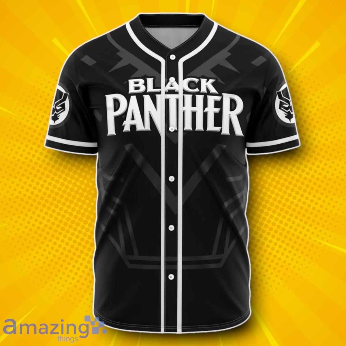 Hooktab 3D Printed Black Panther Marvel Men’s Short Sleeve Baseball Jersey Unique Gift image Hooktab 3D Printed Black Panther Marvel Men’s Short Sleeve Baseball Jersey Unique Gift Product Photo 1