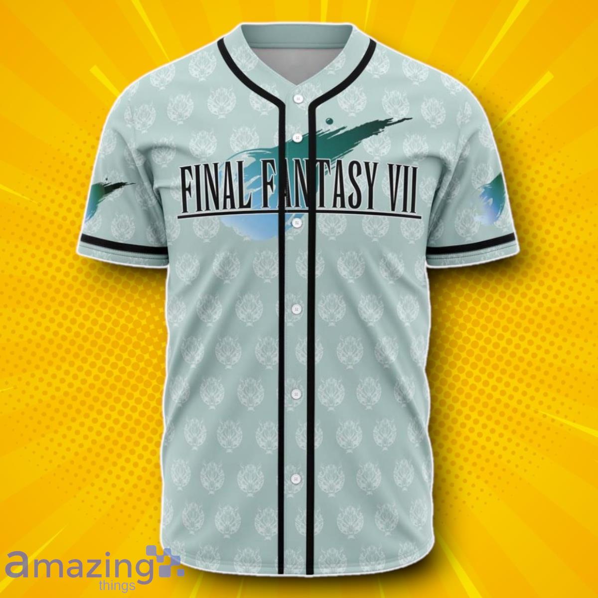 Hooktab 3D Printed Cloud Strife Final Fantasy 7 Men’s Short Sleeve Baseball Jersey Unique Gift image Hooktab 3D Printed Cloud Strife Final Fantasy 7 Men’s Short Sleeve Baseball Jersey Unique Gift Product Photo 1