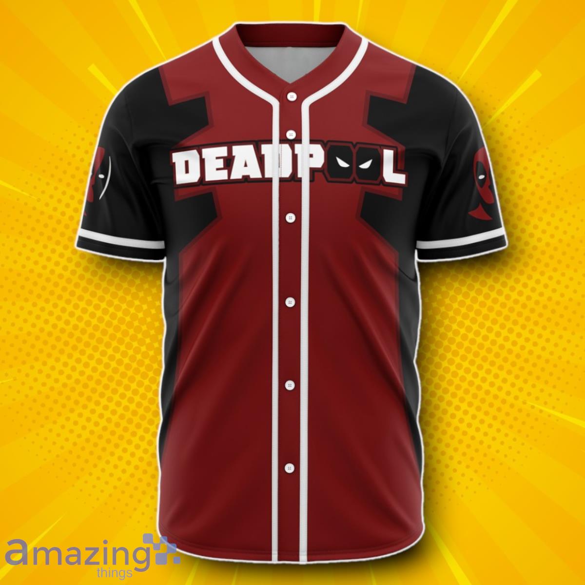Hooktab 3D Printed Deadpool Marvel Men’s Short Sleeve Baseball Jersey Unique Gift image Hooktab 3D Printed Deadpool Marvel Men’s Short Sleeve Baseball Jersey Unique Gift Product Photo 1