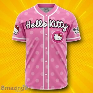 Hooktab 3D Printed Hello Kitty Sanrio Baseball Jersey Unique Gift Product Photo 1