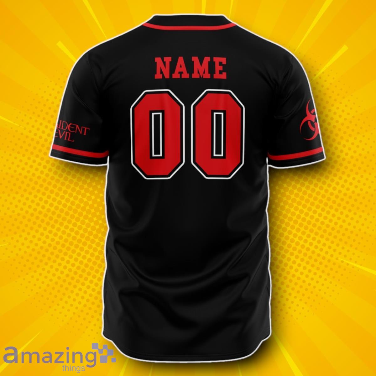 Hooktab 3D Printed Personalized Umbrella Corp Resident Evil Baseball Jersey Unique Gift image Hooktab 3D Printed Personalized Umbrella Corp Resident Evil Baseball Jersey Unique Gift Product Photo 1