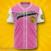 Hooktab 3D Printed Pink Pterodactyls Kimberly Hart Power Rangers Baseball Jersey Unique Gift