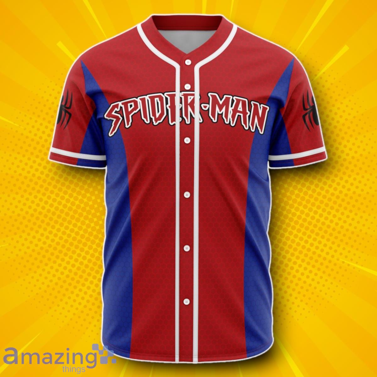 Hooktab 3D Printed Spiderman Marvel Baseball Jersey Unique Gift image Hooktab 3D Printed Spiderman Marvel Baseball Jersey Unique Gift Product Photo 1