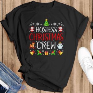Hostess Christmas Crew Matching Xmas Attendant T-Shirt - Black T-Shirt