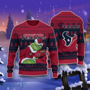 Houston Texans Grinch Ugly Christmas 3D Sweater Impressive Gift Product Photo 1