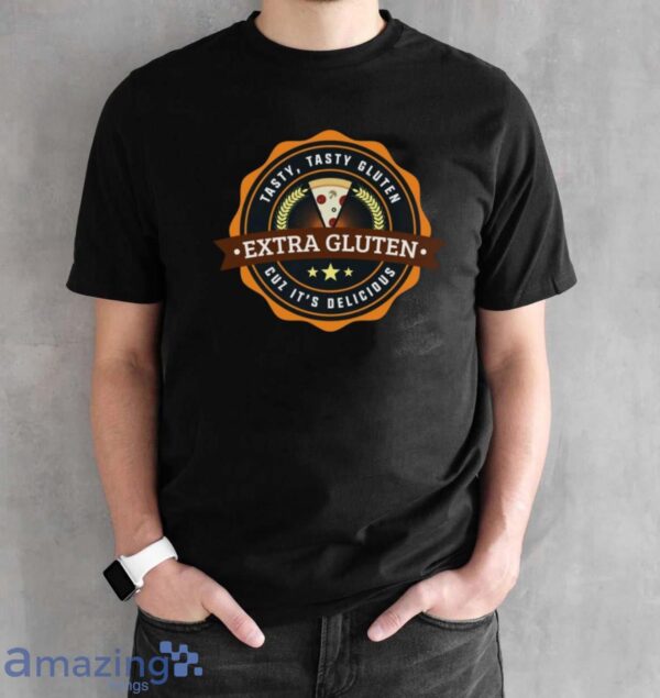 I Love Gluten Shirt, Funny Gluten T-Shirt - Black Unisex T-Shirt