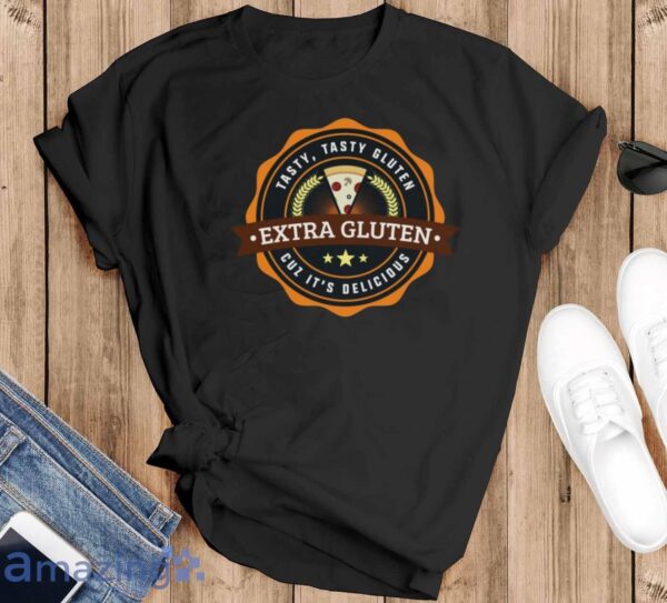 I Love Gluten Shirt, Funny Gluten T-Shirt - Black T-Shirt