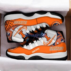 Illinois Fighting Illini Air Jordan 11 Sneakers Custom Name Sport Team Shoes For Men And Women Product Photo 2