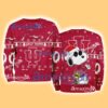 Indiana Hoosiers NCAA Snoopy and Woodstock Cute Personalized Number Christmas Ugly Sweater New Gift Limited Edition
