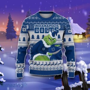 Indianapolis Colts Grinch Ugly Christmas 3D Sweater Impressive Gift Product Photo 2