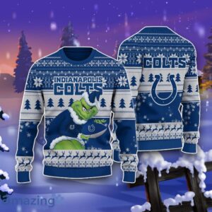 Indianapolis Colts Grinch Ugly Christmas 3D Sweater Impressive Gift Product Photo 1