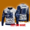 Indianapolis Colts NFL Custom Name Christmas Ugly Sweater 3D For Men Women