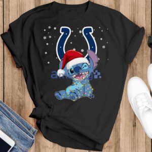 Indianapolis Colts NFL Stitch Merry Christmas T Shirt Product Photo 2