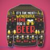 It’s The Most Wonderful Time For A Beer With Santa Claus Ugly 3D Sweater Unique Gift