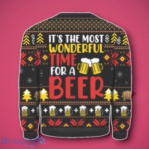 It's The Most Wonderful Time For A Beer With Santa Claus Ugly 3D Sweater Unique Gift Product Photo 1