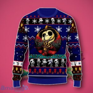Jack Skellington Blue Ugly 3D Sweater Unique Gift Product Photo 2