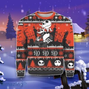 Jack Skellington Ho Ho Ho Ugly 3D Sweater Impressive Gift Product Photo 2