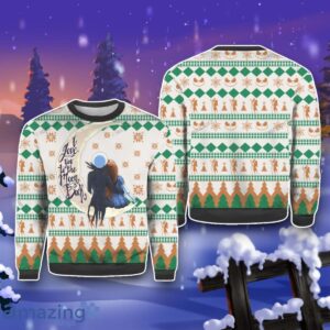 Jack Skellington I Love You To The Moon And Back Ugly 3D Sweater Impressive Gift Product Photo 2