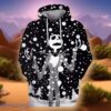 Jack Skellington Snow Black White 3D Hoodie Impressive Gift