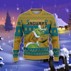 Jacksonville Jaguars Grinch Ugly Christmas 3D Sweater Impressive Gift Product Photo 2