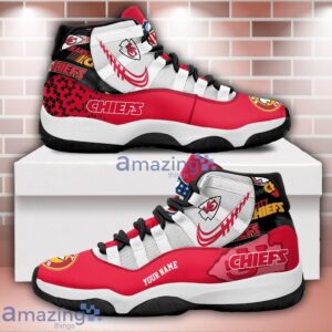 Kansas City Chiefs Air Jordan 11 Sneakers Custom Name Sport Team Shoes For Men And Women Product Photo 1