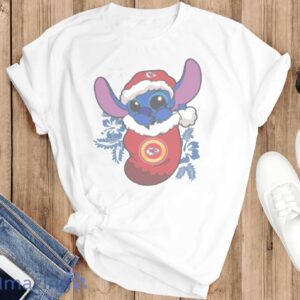 Kansas City Chiefs Christmas Stitch In The Sock Funny Christmas NFL T-Shirt - T-SHIRT FLAT