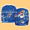 Kansas Jayhawks NCAA Snoopy and Woodstock Cute Personalized Number Christmas Ugly Sweater New Gift Limited Edition