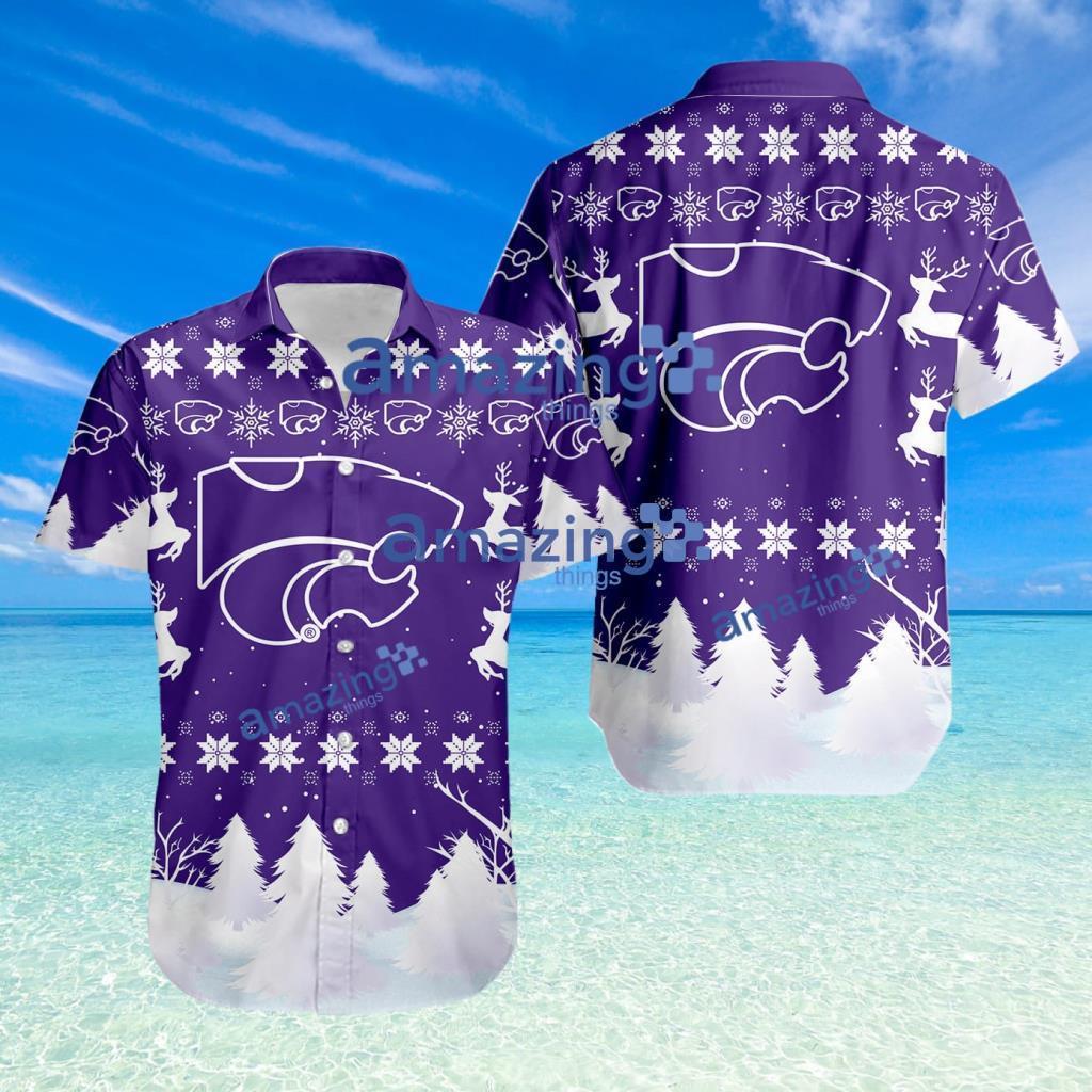Kansas State Wildcats NCAA Logo Sport Christmas Pattern Hawaiian Shirt image Kansas State Wildcats NCAA Logo Sport Christmas Pattern Hawaiian Shirt Product Photo 1