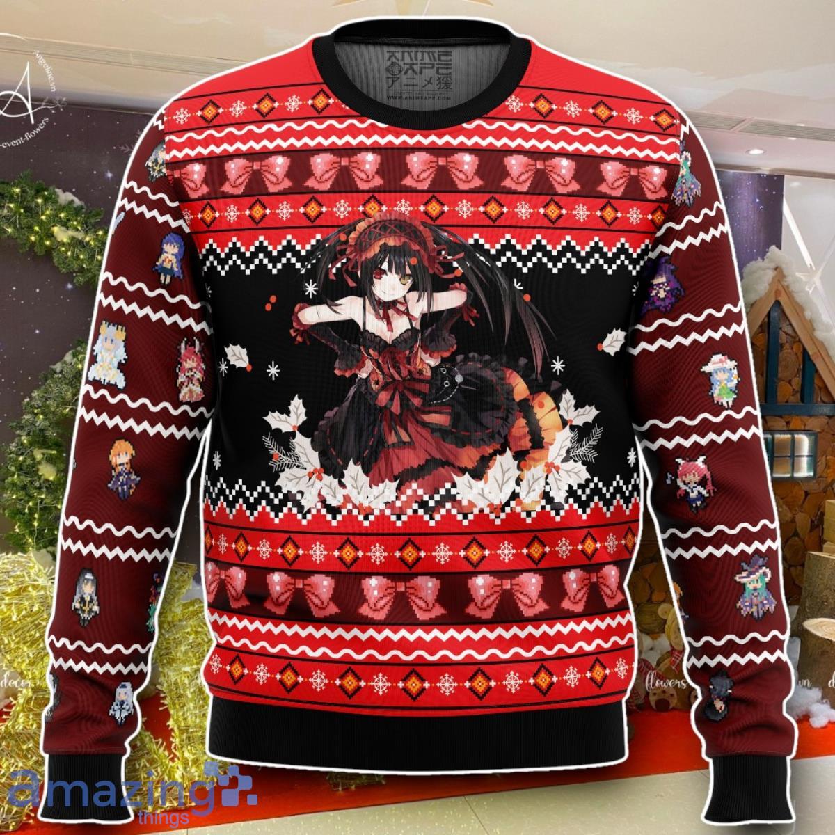 Kurumi Tokisaki Date A Live Ugly Christmas Sweater Best Gift For Men And Women image Kurumi Tokisaki Date A Live Ugly Christmas Sweater Best Gift For Men And Women Product Photo 1