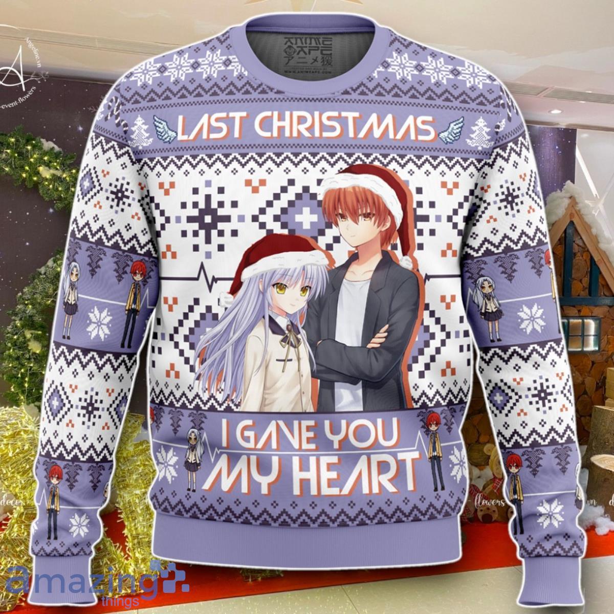 Last Christmas I Gave You My Heart Angel Beats Ugly Christmas Sweater Best Gift For Men And Women image Last Christmas I Gave You My Heart Angel Beats Ugly Christmas Sweater Best Gift For Men And Women Product Photo 1