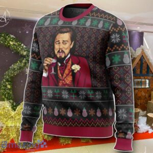 Laughing Leo DiCaprio Meme Ugly Christmas Sweater Best Gift For Men And Women image Laughing Leo DiCaprio Meme Ugly Christmas Sweater Best Gift For Men And Women Product Photo 2