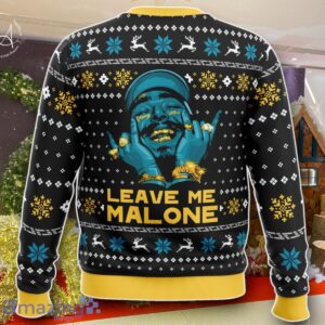 Leave Me Malone Post Malone Ugly Christmas Sweater Best Gift For Men And Women Product Photo 2