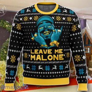 Leave Me Malone Post Malone Ugly Christmas Sweater Best Gift For Men And Women Product Photo 1