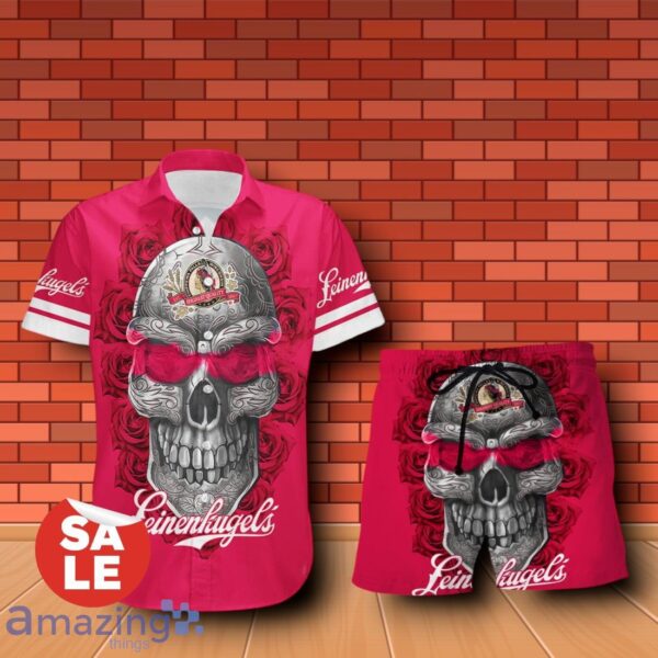 Leinenkugel's Sukull Rose 3D Hawaiian Shirt & Shorts For Men Women Product Photo 1