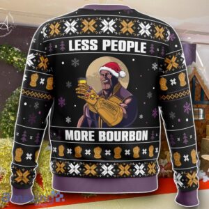 Less People More Bourbon Marvel Comics Ugly Christmas Sweater Best Gift For Men And Women Product Photo 2