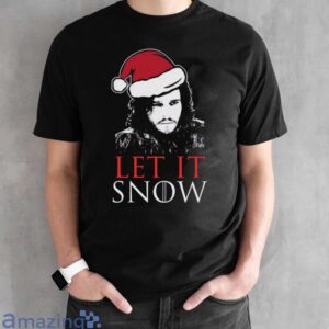 Let It Snow Christmas Shirt, Funny Christmas Holiday Shirt, Let it Snow Sign T shirt - Black Unisex T-Shirt