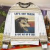 Let’s Eat Trash & Get Hit By A Car Opossum Ugly Christmas Sweater Best Gift For Men And Women
