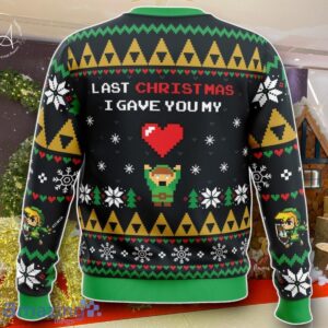 Link To My Heart Legend Of Zelda Ugly Christmas Sweater Best Gift For Men And Women image Link To My Heart Legend Of Zelda Ugly Christmas Sweater Best Gift For Men And Women Product Photo 2