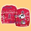 Los Angeles Angels MLB Snoopy and Woodstock Cute Personalized Number Christmas Ugly Sweater New Gift Limited Edition