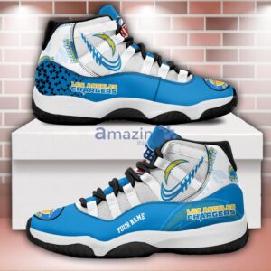 Los Angeles Chargers Air Jordan 11 Sneakers Custom Name Sport Team Shoes For Men And Women Product Photo 1