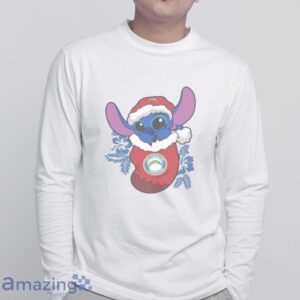 Los Angeles Chargers Christmas Stitch In The Sock Funny Christmas NFL T-Shirt - White Sweatshirt