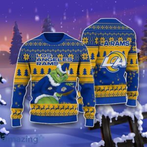 Los Angeles Rams Grinch Ugly Christmas 3D Sweater Impressive Gift Product Photo 1