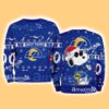 Los Angeles Rams NFL Snoopy and Woodstock Cute Personalized Number Christmas Ugly Sweater New Gift Limited Edition