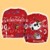 Louisville Cardinals NCAA Snoopy and Woodstock Cute Personalized Number Christmas Ugly Sweater New Gift Limited Edition