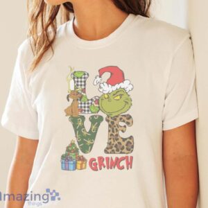 LOVE GRINCH SHIRT - Love Grinch Christmas T-Shirt, Love Christmas T-Shirt, Christmas Grinch Tshirt - White Ladies T-Shirt