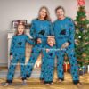 Love Reindeer Logo Carolina Panther Christmas Family Pajamas Set For Adults